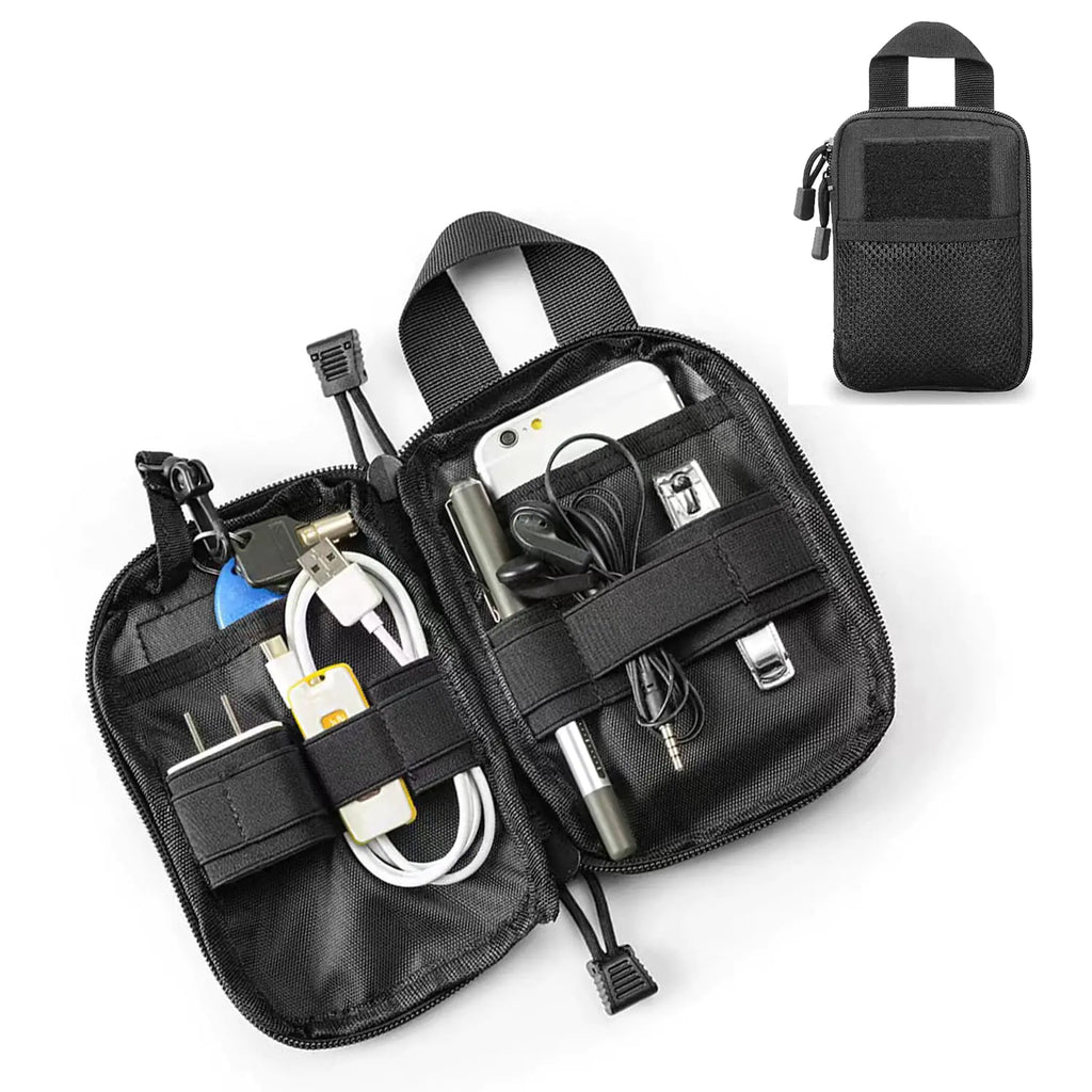 Organizer Pouch Mini Storage Pouch Accessories (Black)