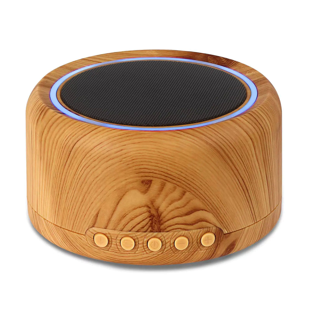 White Noise Machine with 30 Soothing Sounds 6 Color Breathing Night LightsSleep Sound Machine for Baby Kids Adults Time & Memory Function Portable Sound Machine Rechargeable BatteryWood Grain