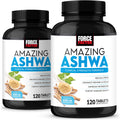 FORCE FACTOR Amazing Ashwa for Stress Relief 2-Pack Memory Focus Immune Health and Metabolism Ashwaganda Supplement with KSM-66 Ashwagandha for Stress 240 Tablets White Packaging