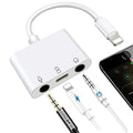 Sanjyut Microphone & 3.5mm Headphone Adapter for iPhone Microphone Adapter for Live-Streaming with Charging Port Lighting to Audio & MIC Adapter Compatible with iPhone/iPad